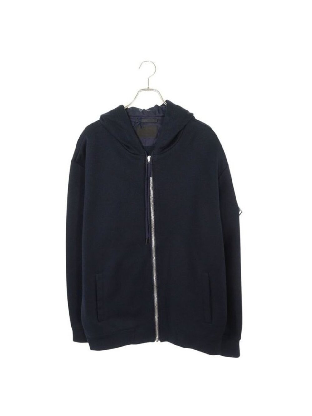 Prada Ujl 194 S212 1 yfj Hoodie with Triangle Plate